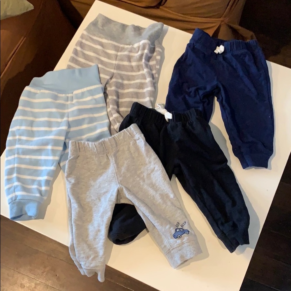 Lot of 5 pairs 9 mo pants